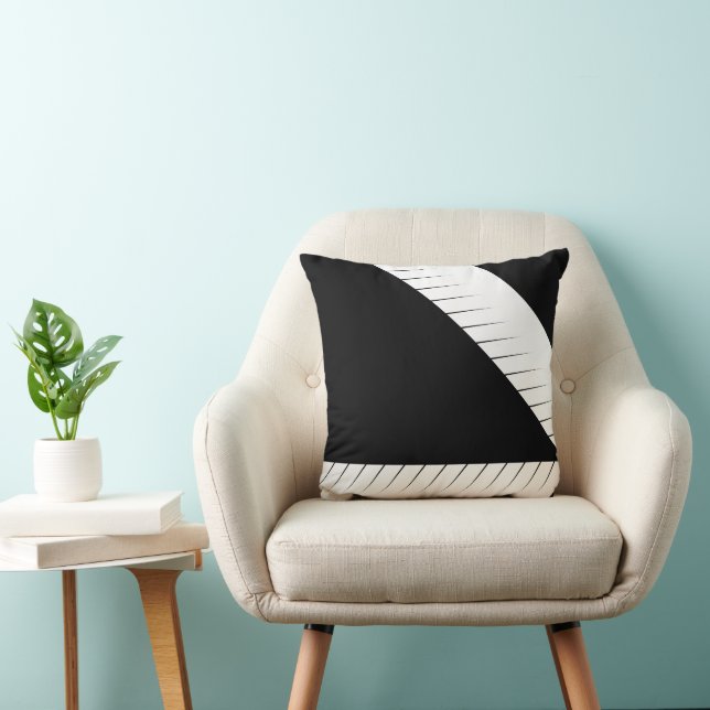 Almofada Grunge Preto e Branco = (Cadeira)