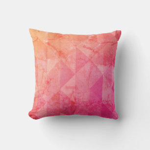 Almofada Grunge rosa laranja texto nome personalizado aquar