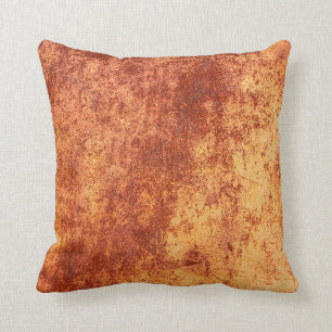Almofada Grunge, textura de metal enferrujado, ferrugem e m
