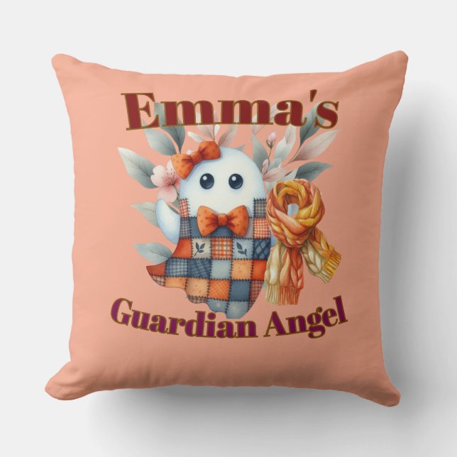Almofada Guardian Angel - Personalize o nome e as mensagens (Frente)