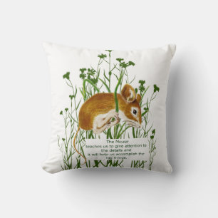 Almofada Guia da bebida espirituosa de animais com aquarela