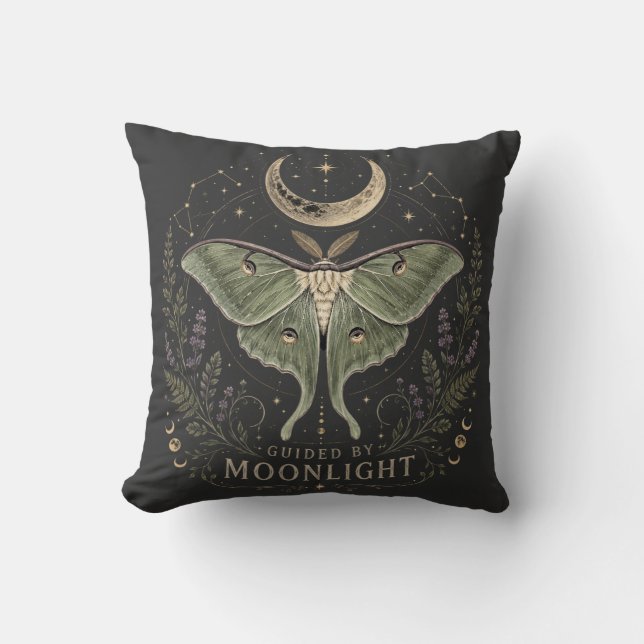 Almofada Guiado pelo Luar Mariposa Luna Celestial (Frente)