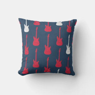 Almofada Guitarra Elétrica Clássica Grungy com bolinhas ver