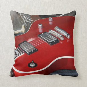 Almofada Guitarra vermelha no ampère