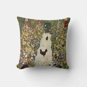Almofada Gustav Klimt - Caminho do Jardim com Galinhas