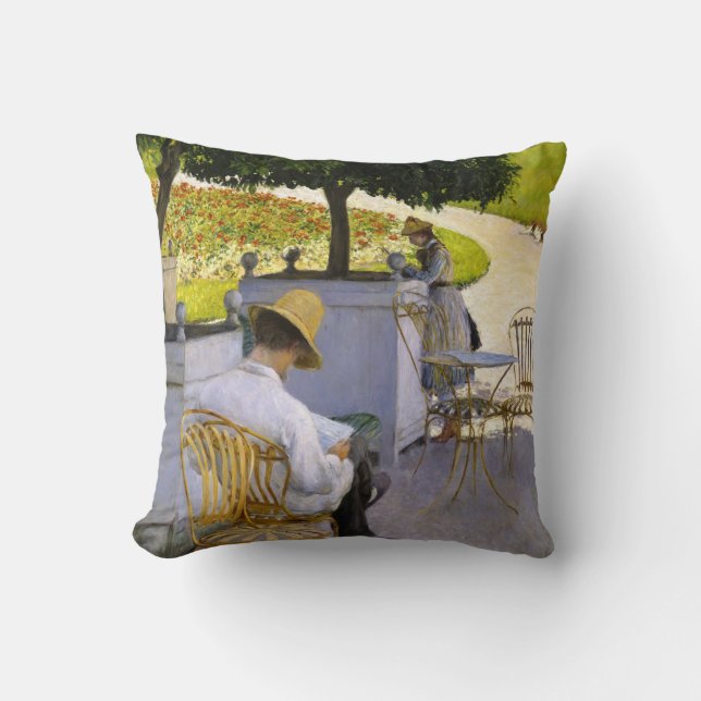 Almofada Gustave Caillebotte - As Árvores Laranja (Frente)