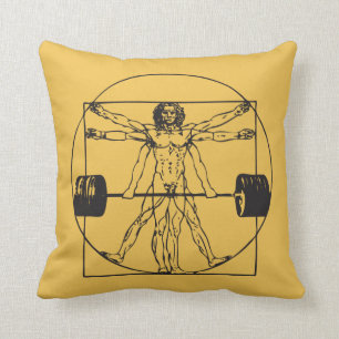 Almofada Gym Barbell Deadlifo - Homem Vitruviano