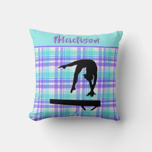 Almofada Gymnastics Girl Lilac Purple e Aqua Personalizados