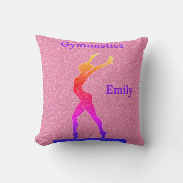 Almofada Gymnastics Girls Pink Glitter (Frente)