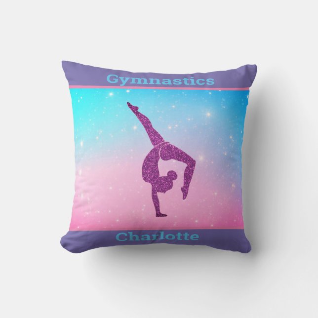 Almofada Gymnastics Sparkle Pastel Girly Travesseiro decora (Frente)