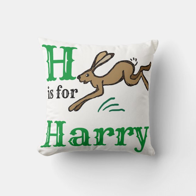 Almofada H é para Harry menino bebê  (Frente)