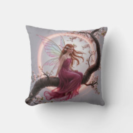 Almofada Hada mágica entre flores de cerezo – Ilustración d