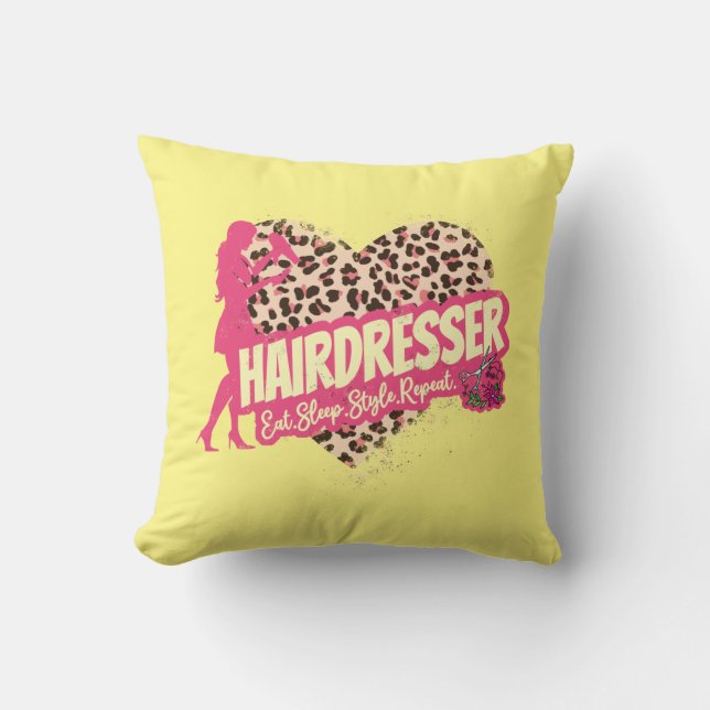 Almofada Hairdresser Leopardo Hustler Hairstylist (Frente)