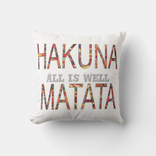 Almofada Hakuna Matata Tudo está bem Travesseiro
