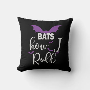 Almofada Halloween Bats How I Roll Birthday