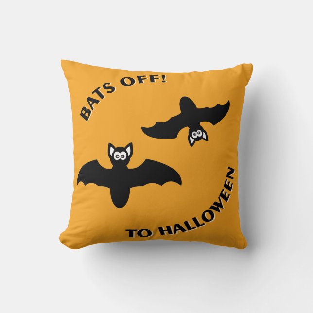 Almofada Halloween Bats Orange (Frente)