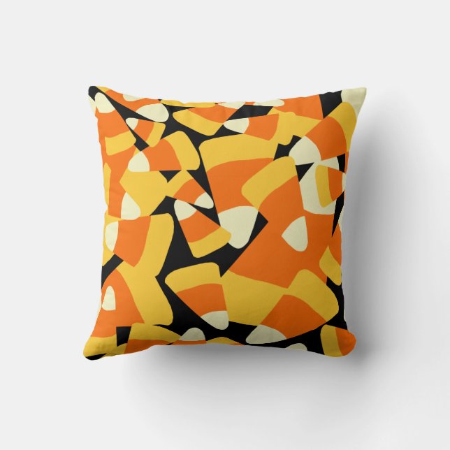 Almofada Halloween Candy Corn Seamless Pattern (Verso)