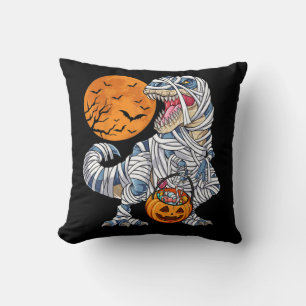 Almofada Halloween Dinossaur T rex Mummy Pumpkin