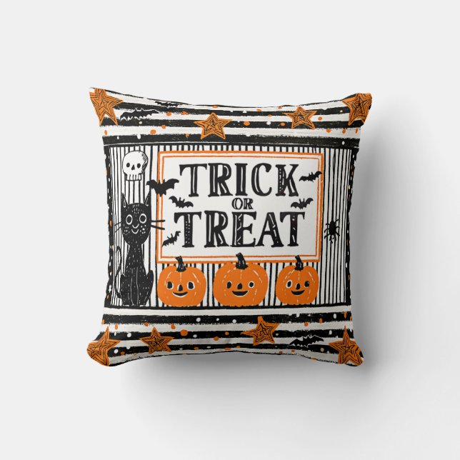 Almofada Halloween Doces ou Travessuras (Frente)