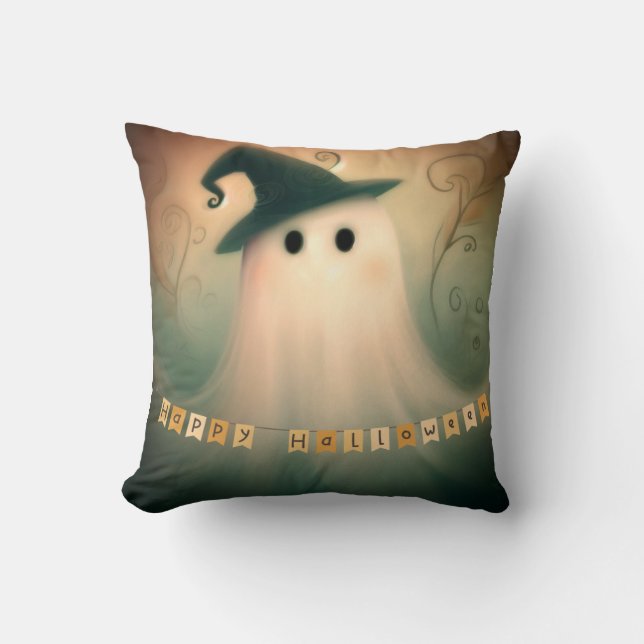 Almofada Halloween/Fantasma/Queda/Ornamento Whimsical (Frente)