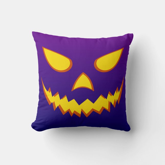 Almofada Halloween Grinning Face Jack o Lanterna Pumpkin (Frente)