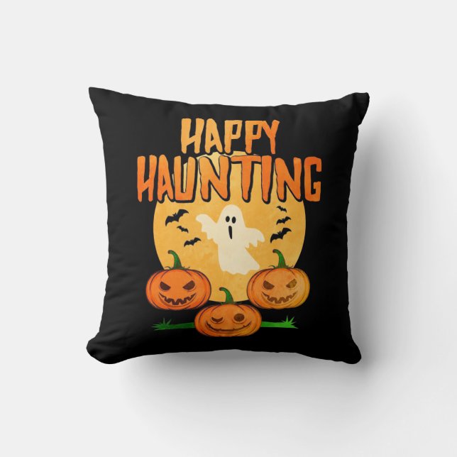 Almofada Halloween Happy Haunting (Frente)