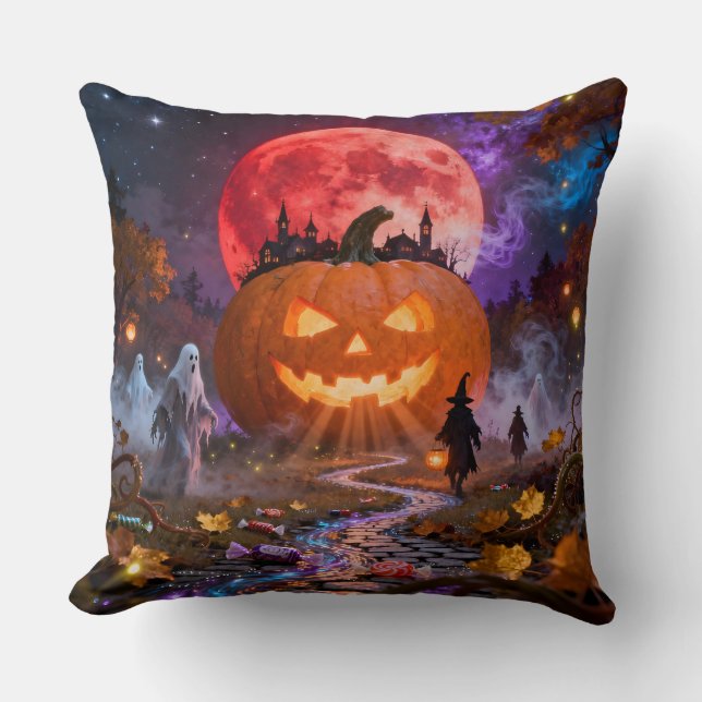 Almofada Halloween Haunted Eclipse 2 Wall Clock (Frente)