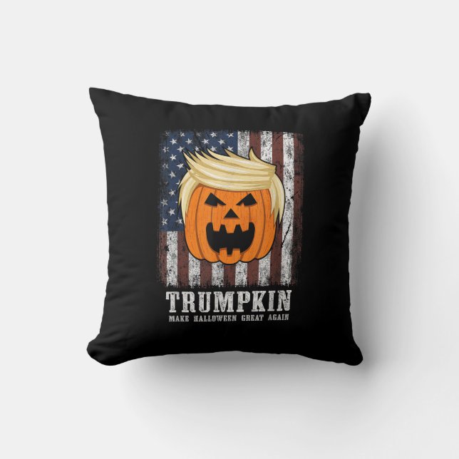 Almofada Halloween Patriótico Trumpkin (Frente)