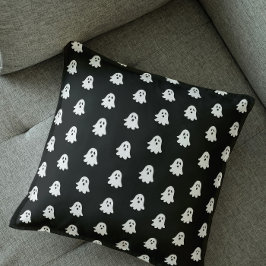 Almofada Halloween Playful White Ghost Black Festive 