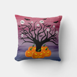 Almofada Halloween Pumpkin Jack o’ Lanterna Árvore Morto