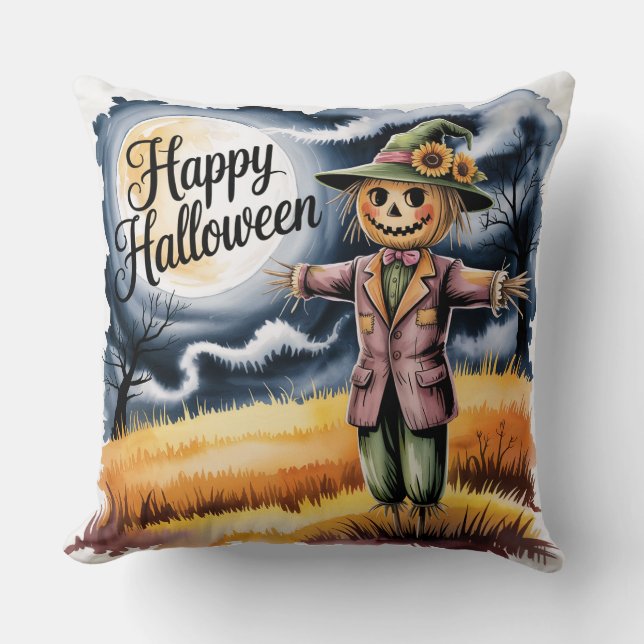 Almofada Halloween Scarecrow, Adorable Halloween Scarecrow, (Frente)