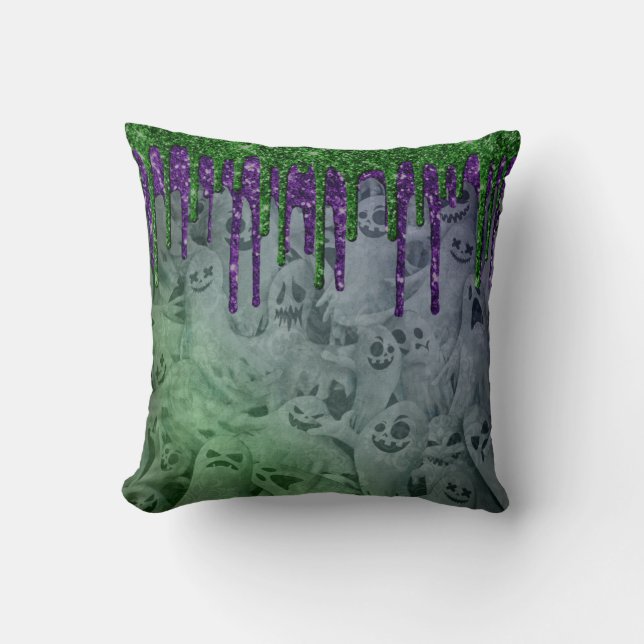 Almofada Halloween Spooky Ghosts With Drips (Frente)