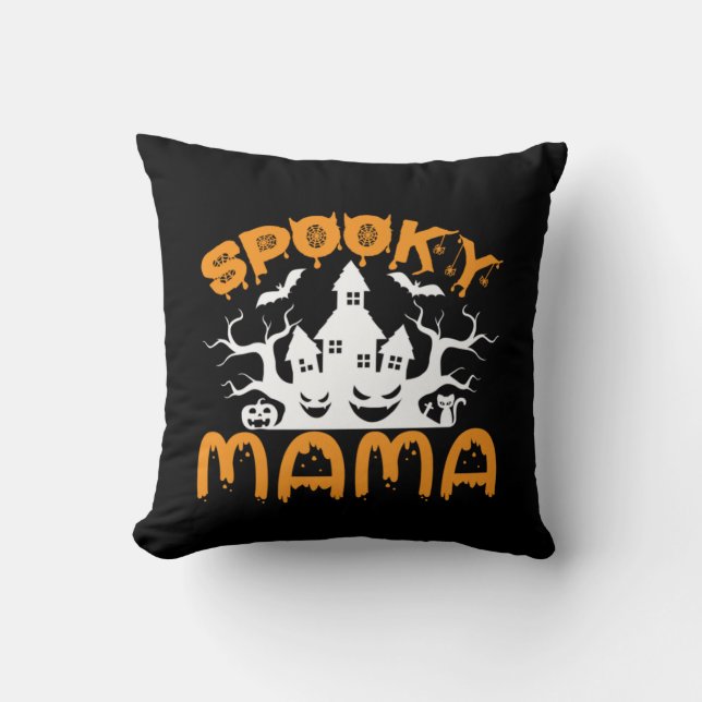 Almofada Halloween Spooky Mama Birthday (Frente)