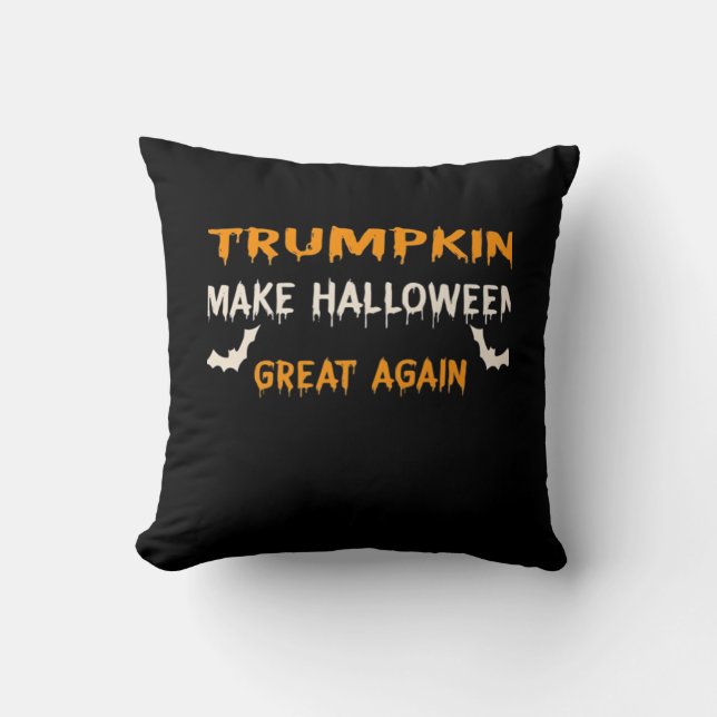 Almofada Halloween Trumpkin Engraçado Faça o Excelente de H (Frente)