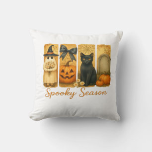 Almofada Halloween Vintage Temporada Assustadora, fantasma