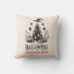 Almofada Hallowmas Halloween Mashup de Natal