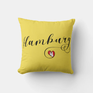 Almofada Hamburg Heart Travesseiro decorativo, Alemanha