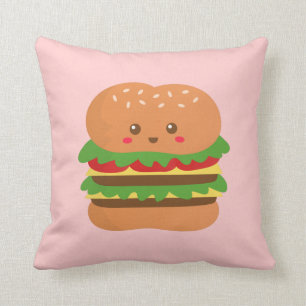 Almofada Hamburger grande fofo e feliz, para amantes de fas