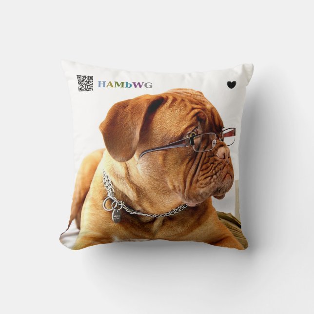 Almofada HAMbyWG Novelty Bulldog com Travesseiro decorativo (Frente)
