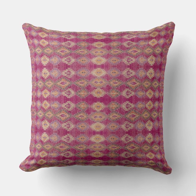 Almofada HAMbyWG - Travesseiro decorativo - Boho Magenta (Frente)