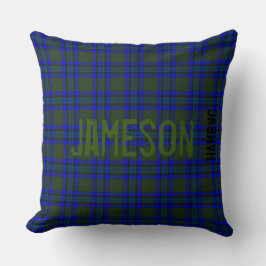 Almofada HAMbyWG - Travesseiro decorativo - Xadrez azul elé