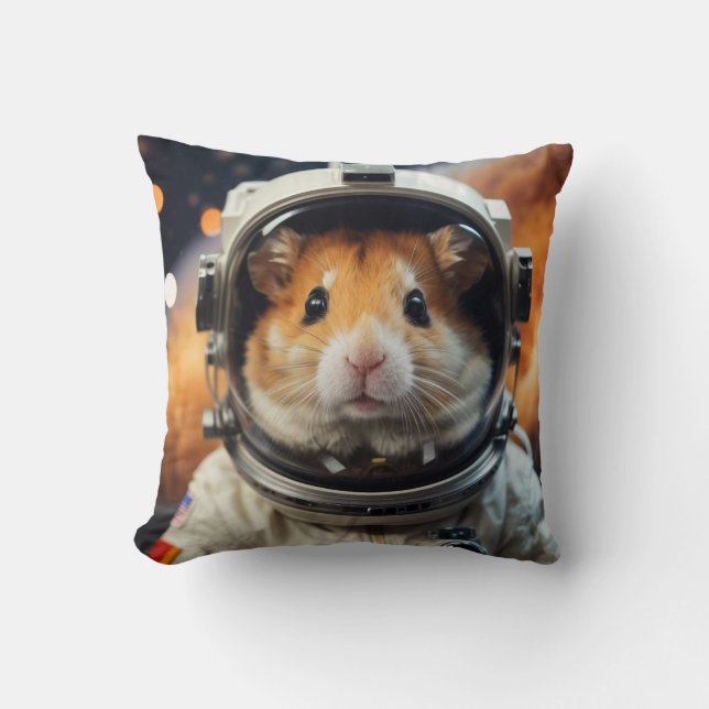 Almofada Hamster do Astronauta Espacial Exterior (Frente)