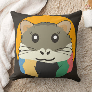 Almofada Hamster 🐹 o animal malvado com um cachecol listra
