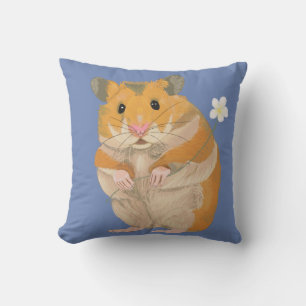 Almofada Hamster peludo bonito que guardara uma flor
