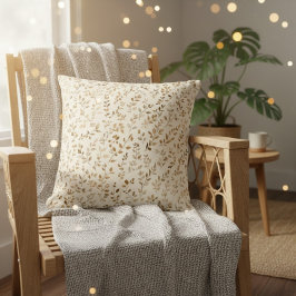 Almofada Hand Drawn Boho Leaf Pattern