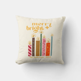 Almofada Hand-Illustrated Merry + Bright Christmas