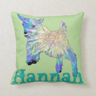 Almofada Hannah Colorida Cabra Bebê Fofa Pulando Arte Anima
