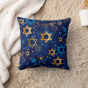 Almofada Hanukkah Menorah Blue Star do Travesseiro decorati
