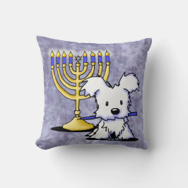 Almofada Hanukkah Menorah Westie