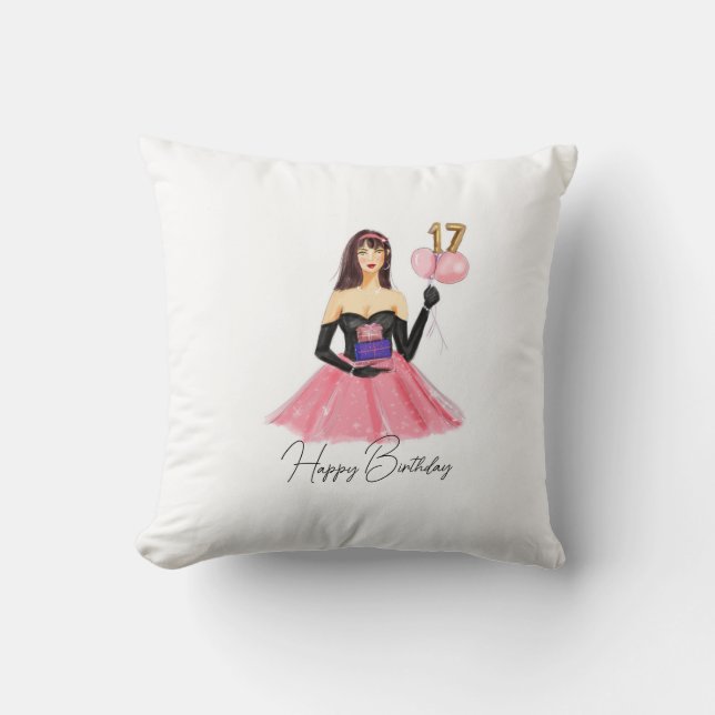 Almofada Happy 17th birthday  (Frente)